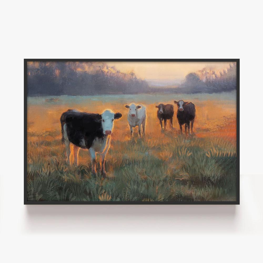 Gilded Field-by-Nina Blue-wall-art-print-canvas-poster-framed-Gioia
