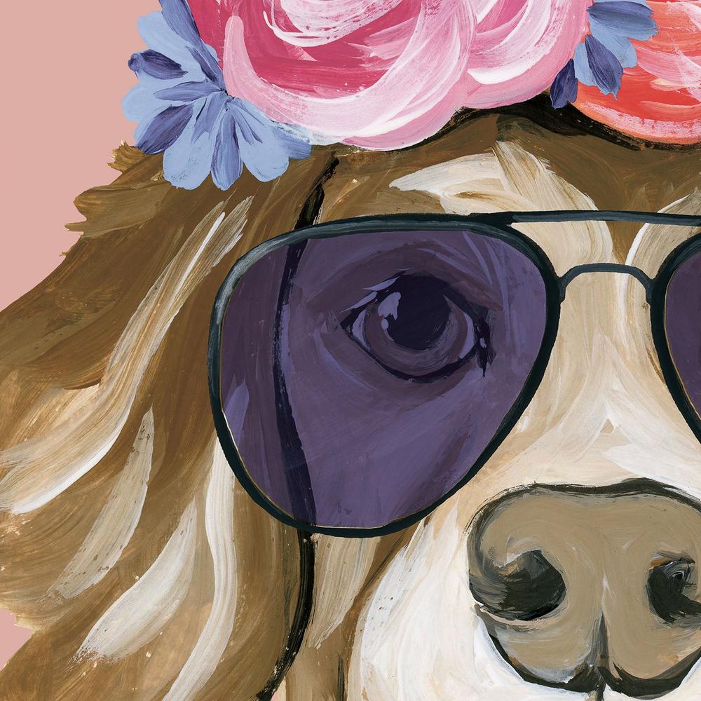 Glitzy Golden Retriever v2-by-Yvette St. Amant-wall-art-print-canvas-poster-framed-Gioia
