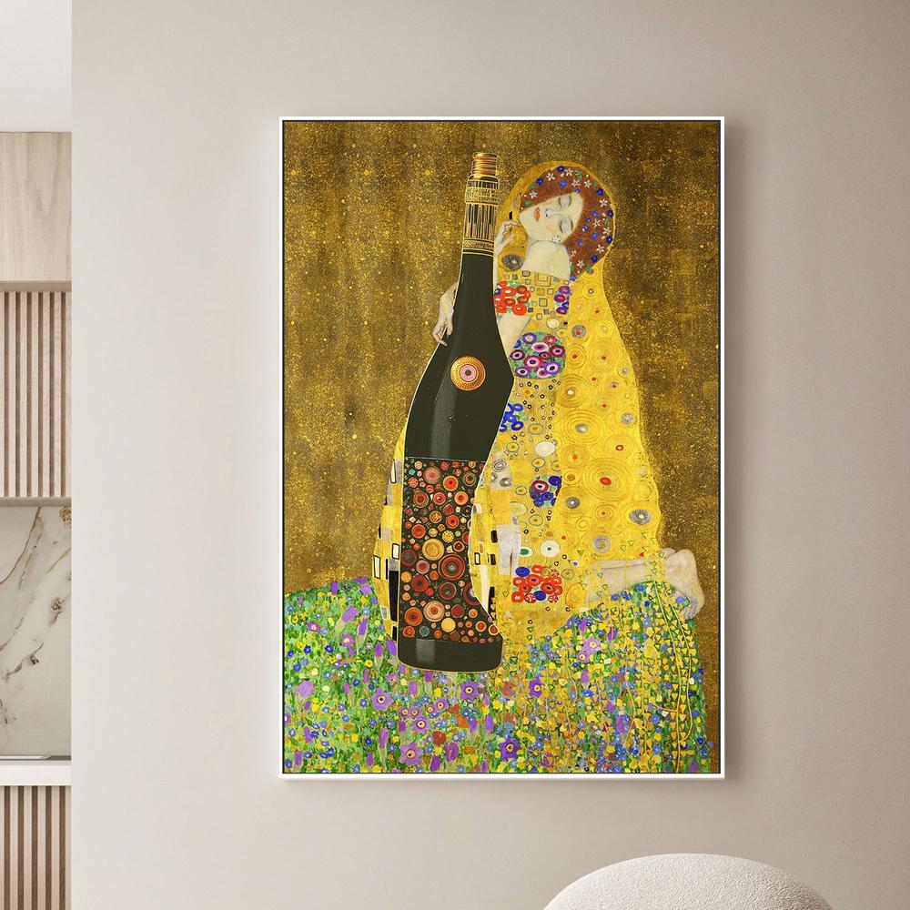 Golden Bottle Embrace-by-Artem Pozdniakov-wall-art-print-canvas-poster-framed-Gioia