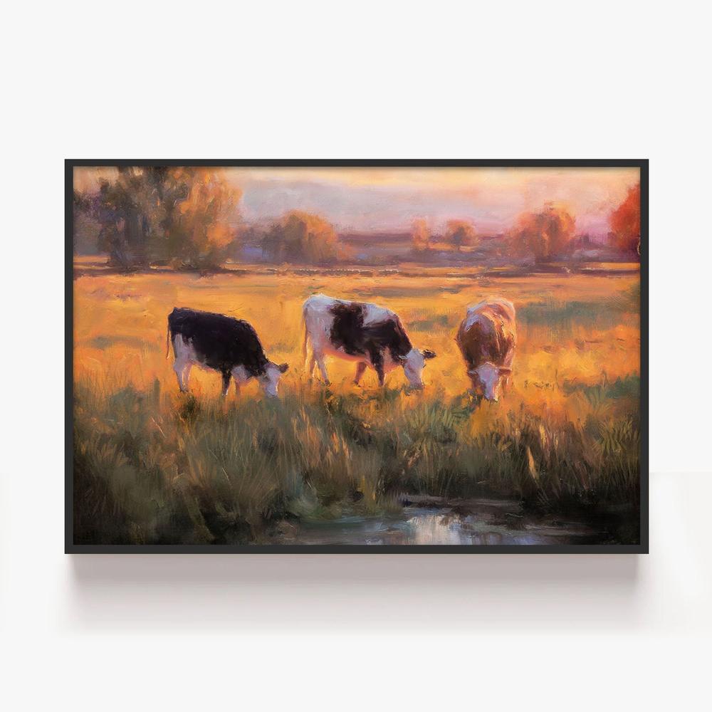 Golden Hour-by-Nina Blue-wall-art-print-canvas-poster-framed-Gioia