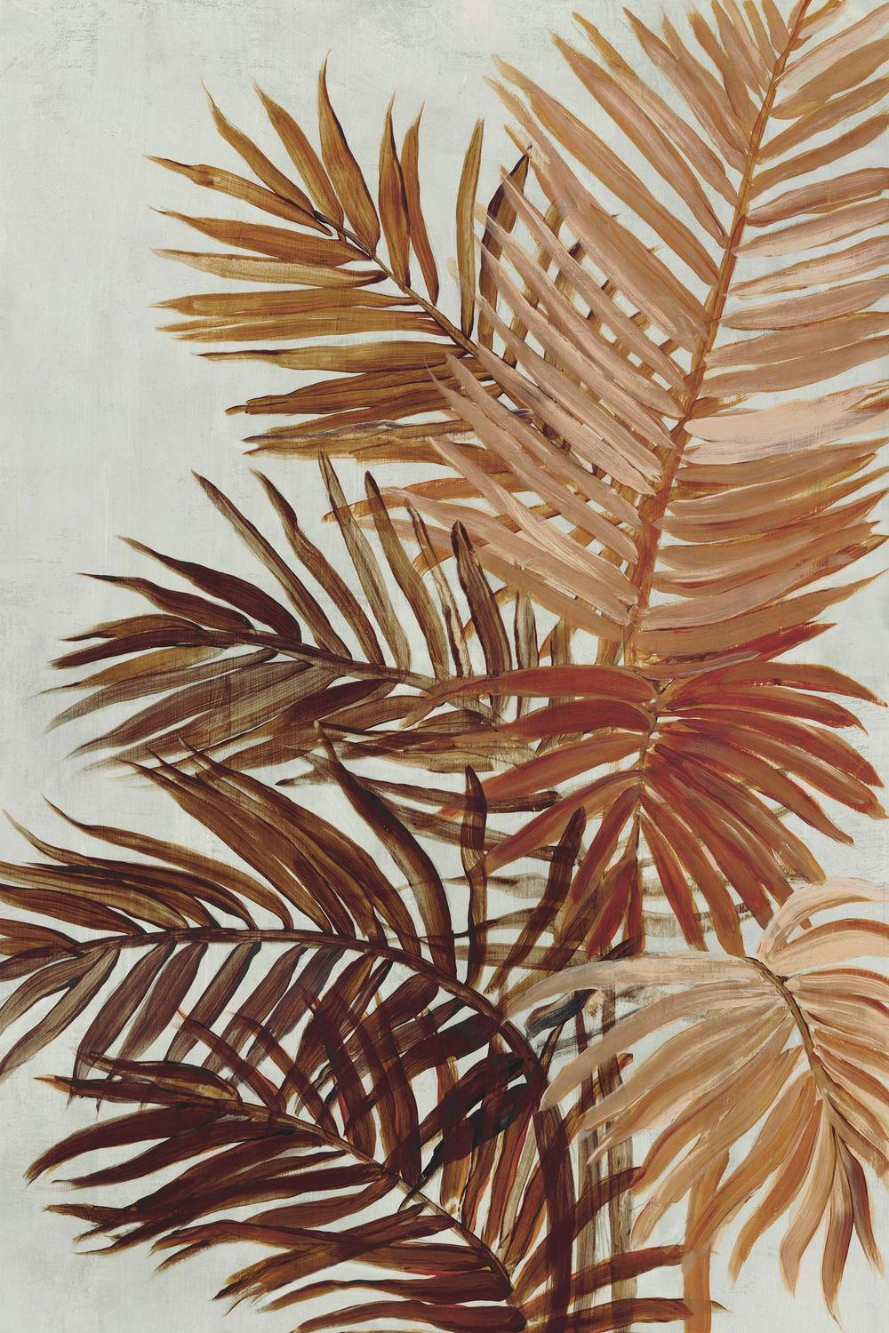 Golden Palms & Golden Banana Leaf, Set Of 2-by-Jacob Q-wall-art-print-canvas-poster-framed-Gioia