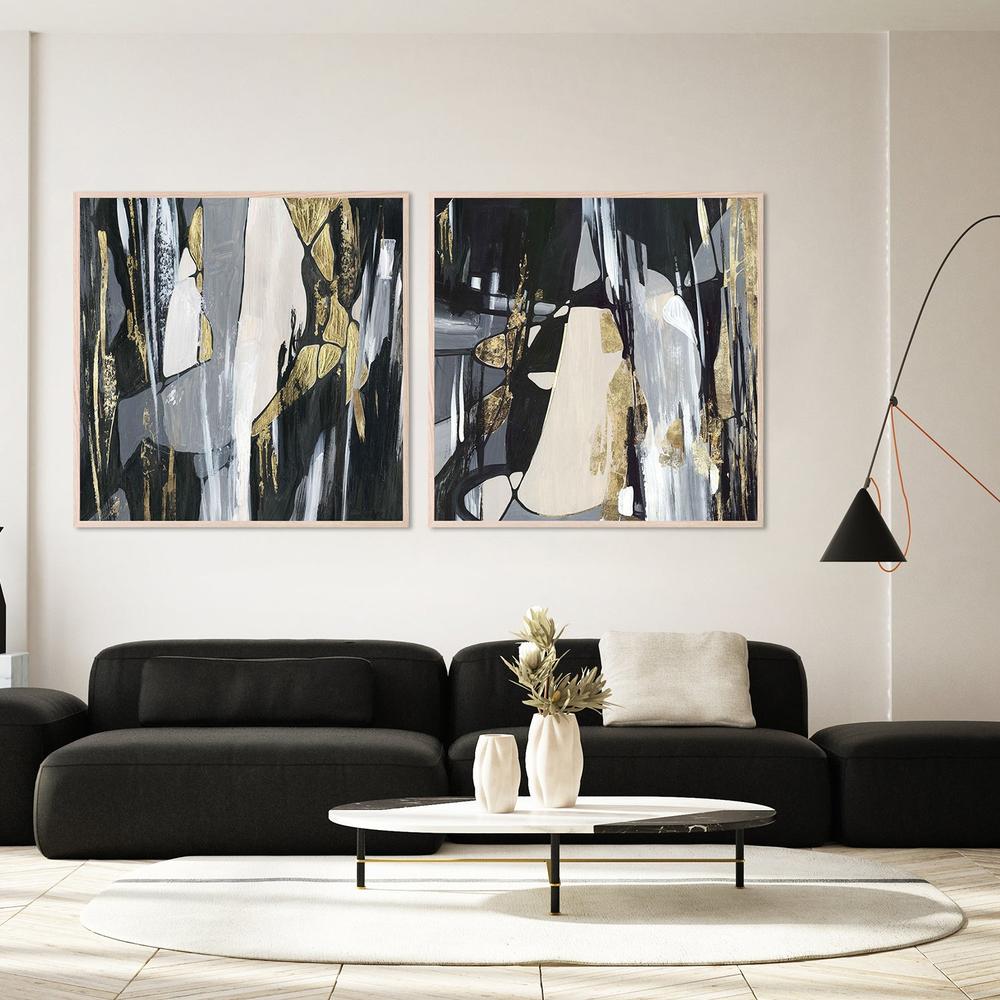 Golden Patches, Style A & B, Set Of 2-by-Lera-wall-art-print-canvas-poster-framed-Gioia