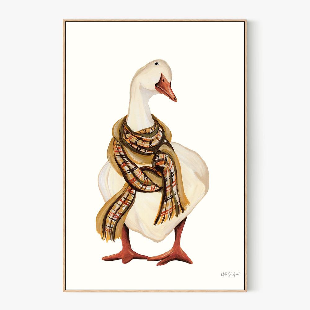 Goose with Scarf-by-Yvette St. Amant-wall-art-print-canvas-poster-framed-Gioia