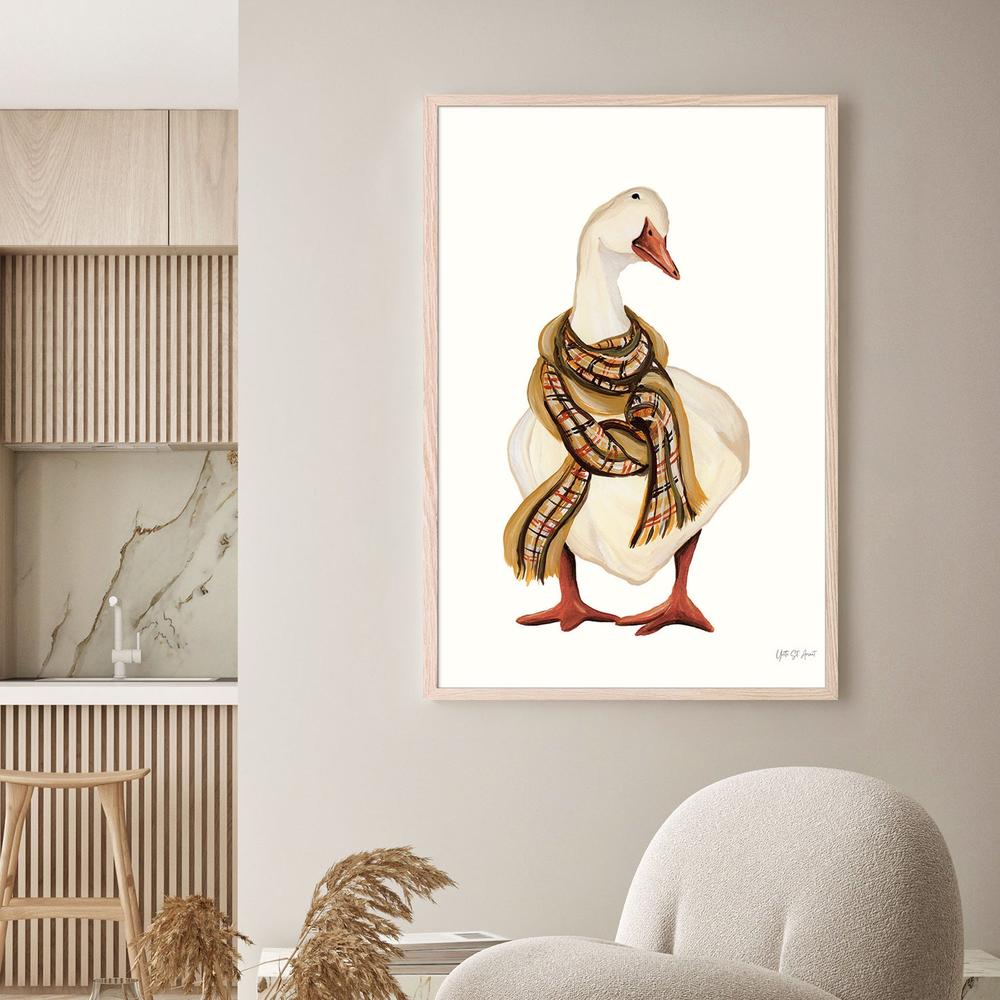 Goose with Scarf-by-Yvette St. Amant-wall-art-print-canvas-poster-framed-Gioia