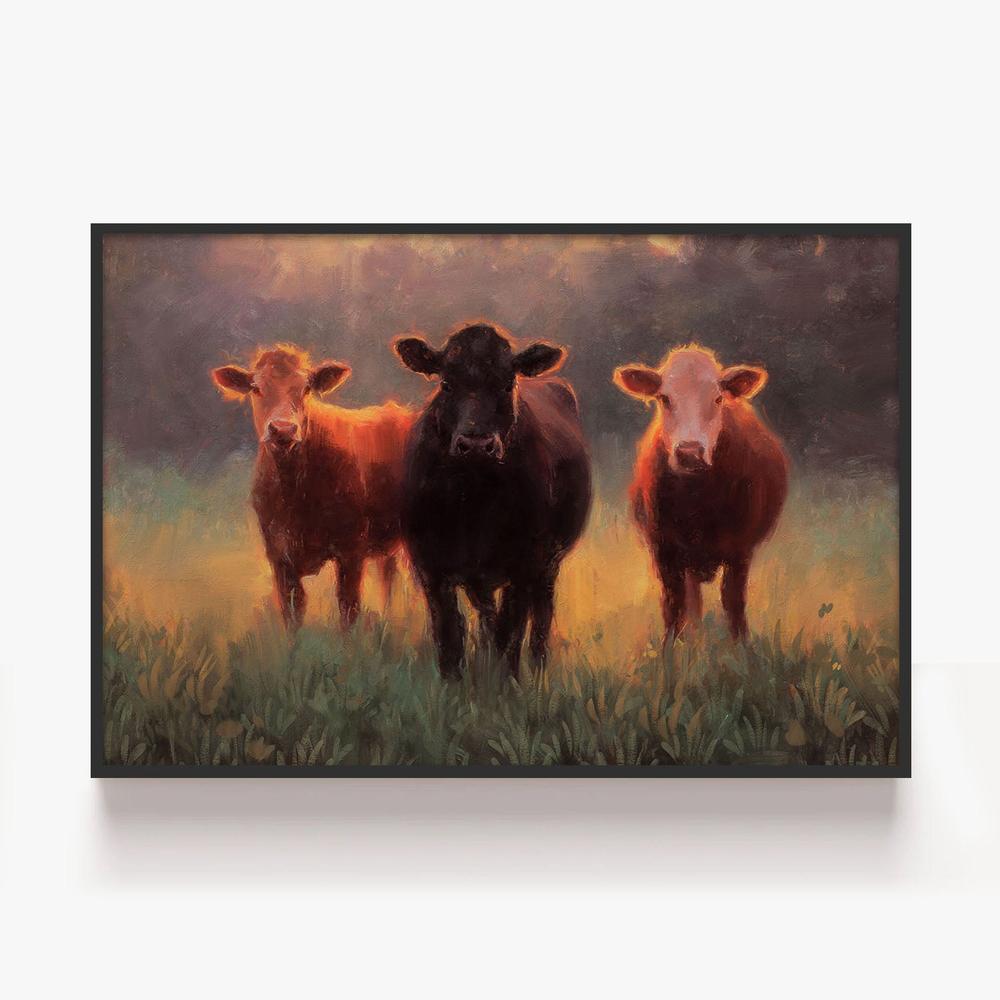 Grazing in Gold-by-Nina Blue-wall-art-print-canvas-poster-framed-Gioia