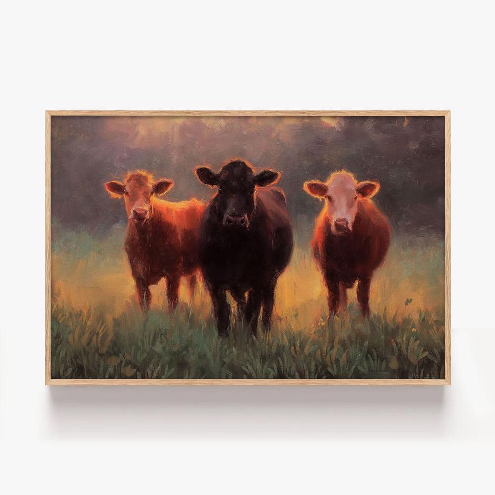 Grazing in Gold-by-Nina Blue-wall-art-print-canvas-poster-framed-Gioia