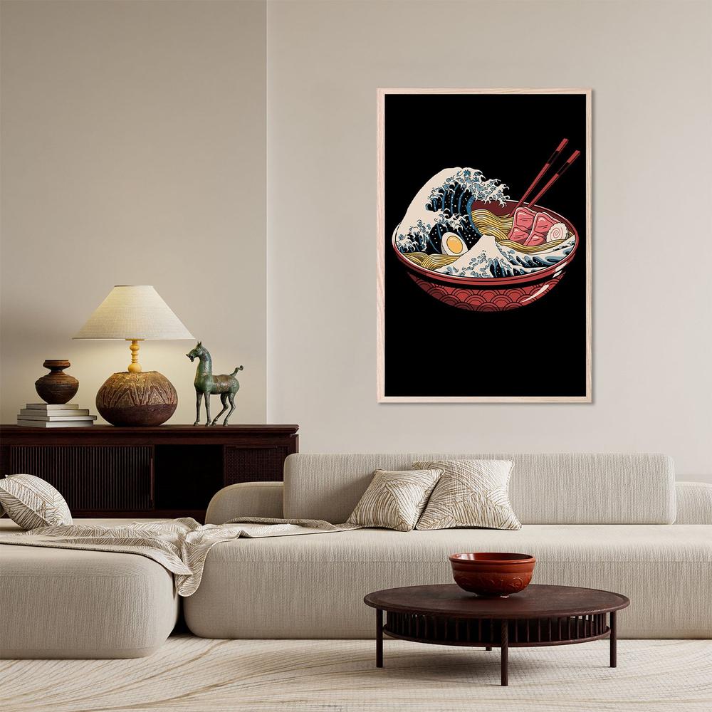 Great Ramen Wave-by-Vincent Trinidad-wall-art-print-canvas-poster-framed-Gioia