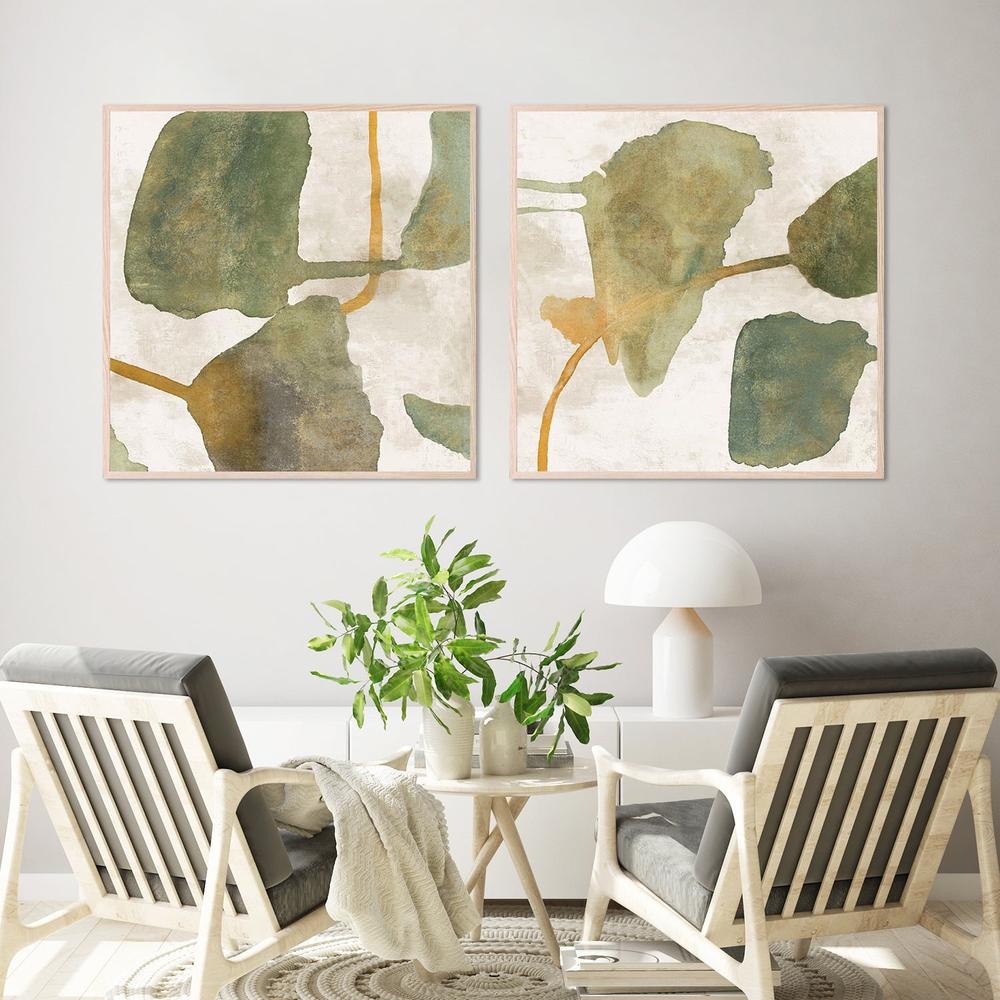 Green Above, Style A & B, Set Of 2-by-Jacob Q-wall-art-print-canvas-poster-framed-Gioia