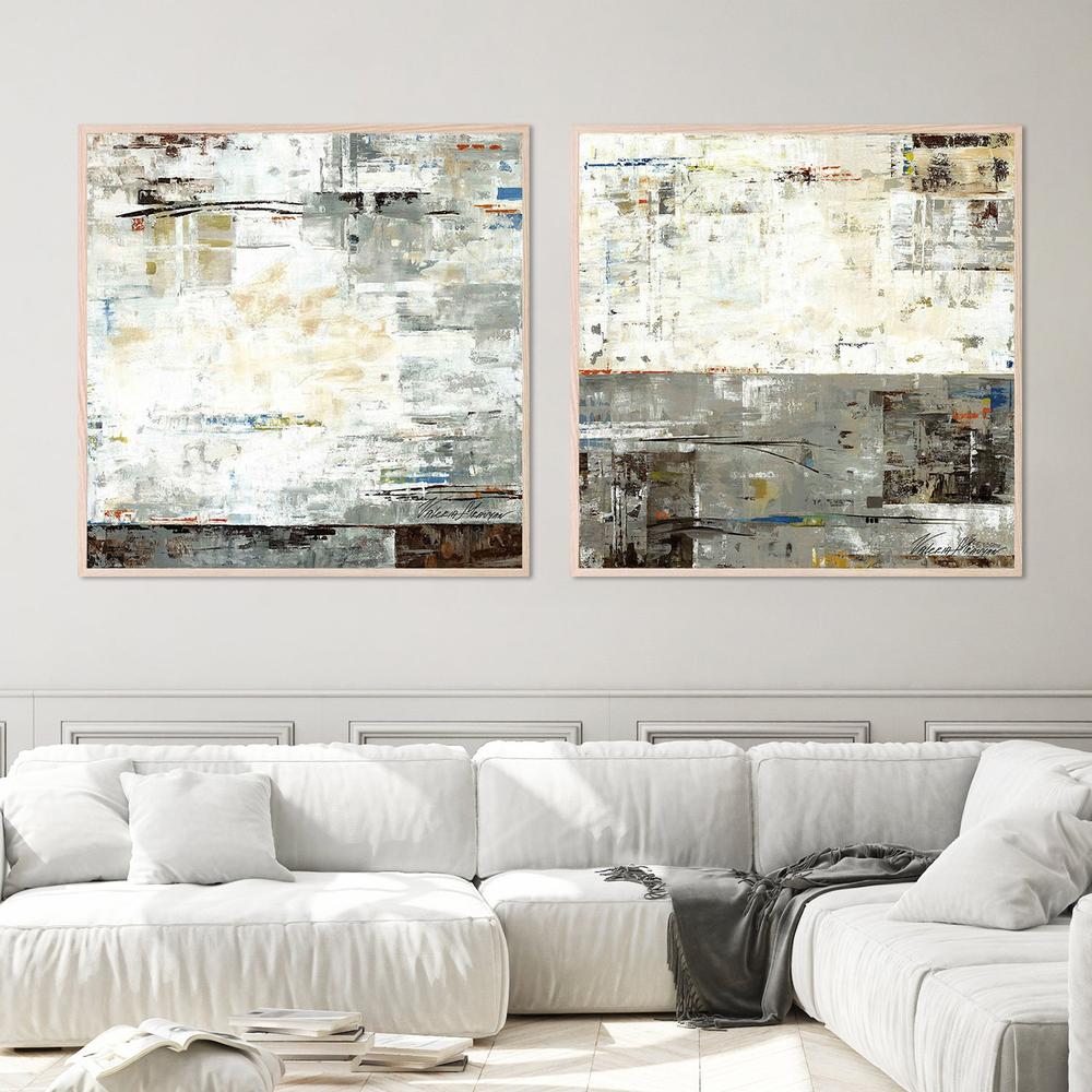 Grey Zone, Style A & B, Set Of 2-by-Lera-wall-art-print-canvas-poster-framed-Gioia