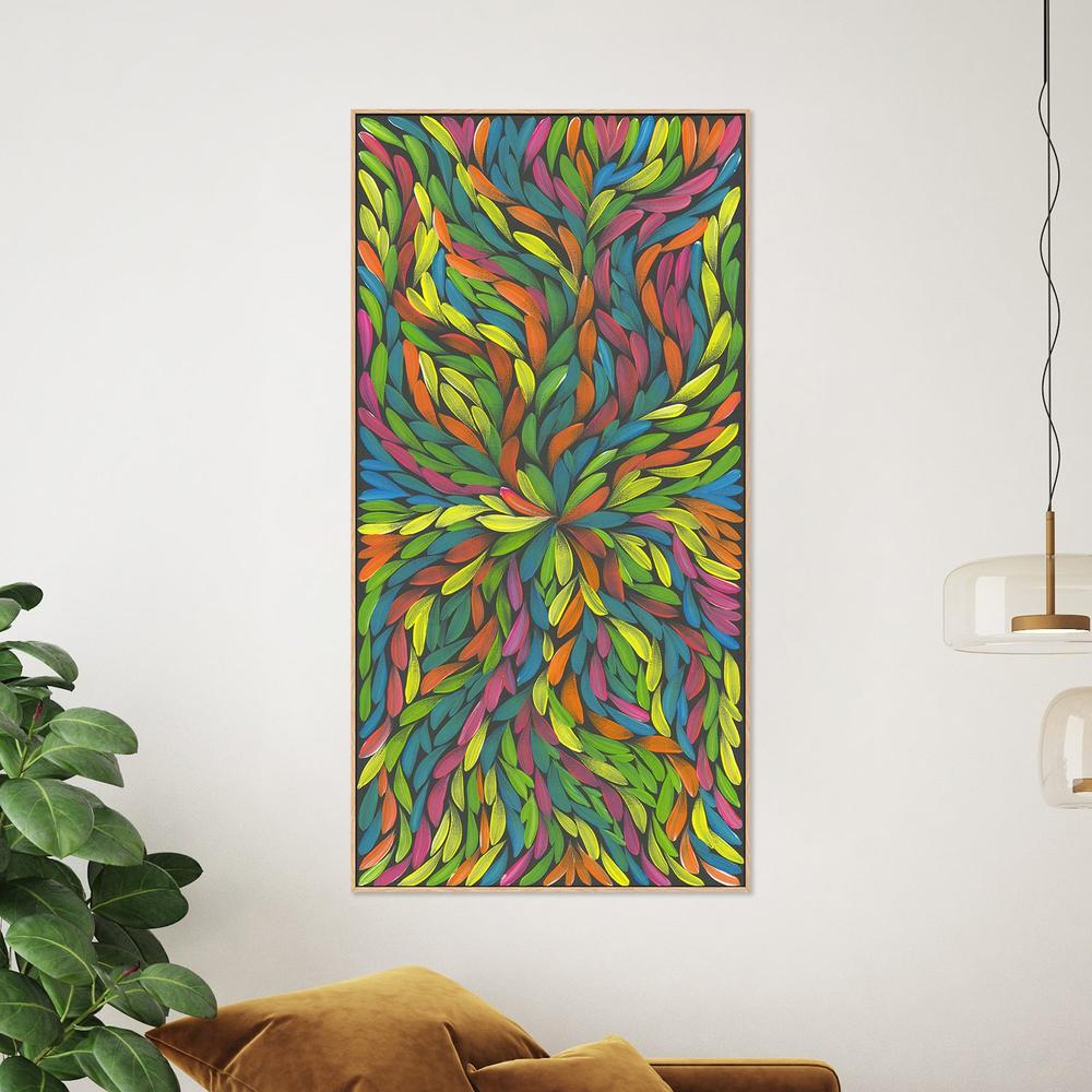 Healing Leaves Colourful-by-Emma Rigney-wall-art-print-canvas-poster-framed-Gioia