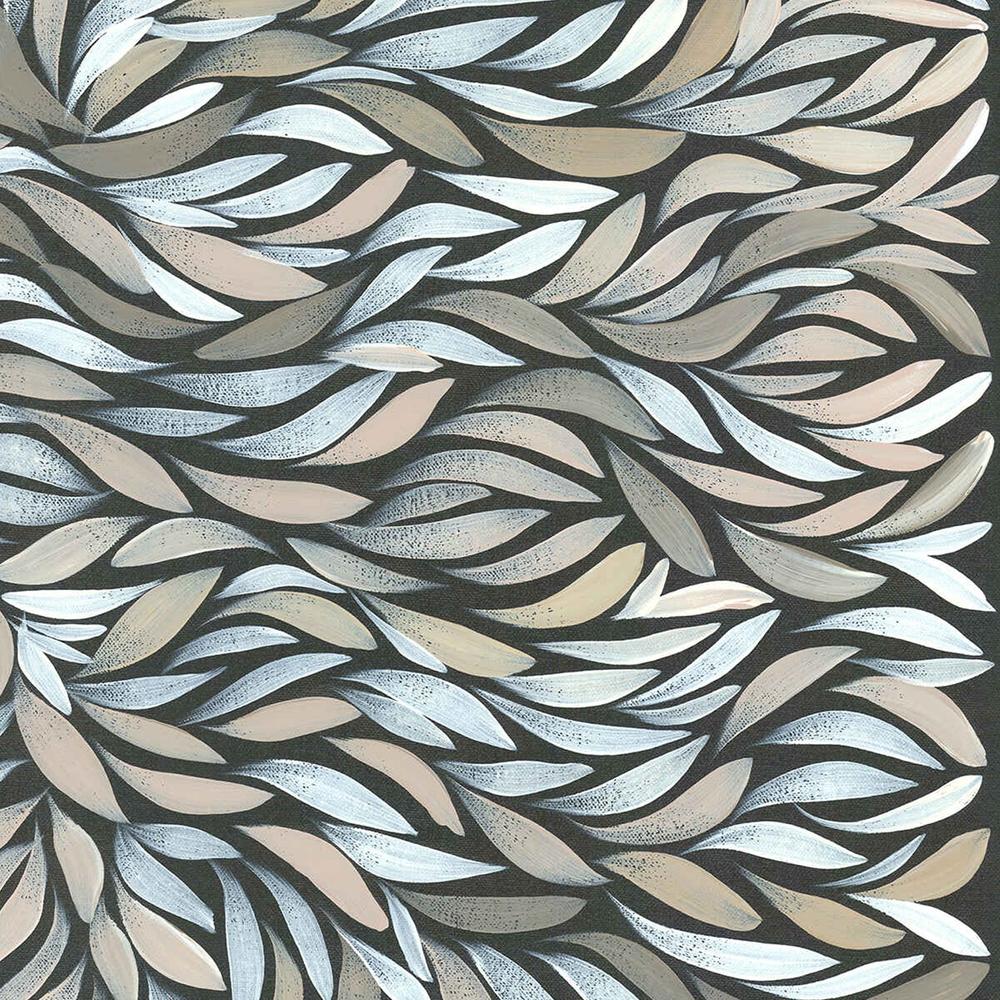 Healing Leaves Grey White-by-Emma Rigney-wall-art-print-canvas-poster-framed-Gioia