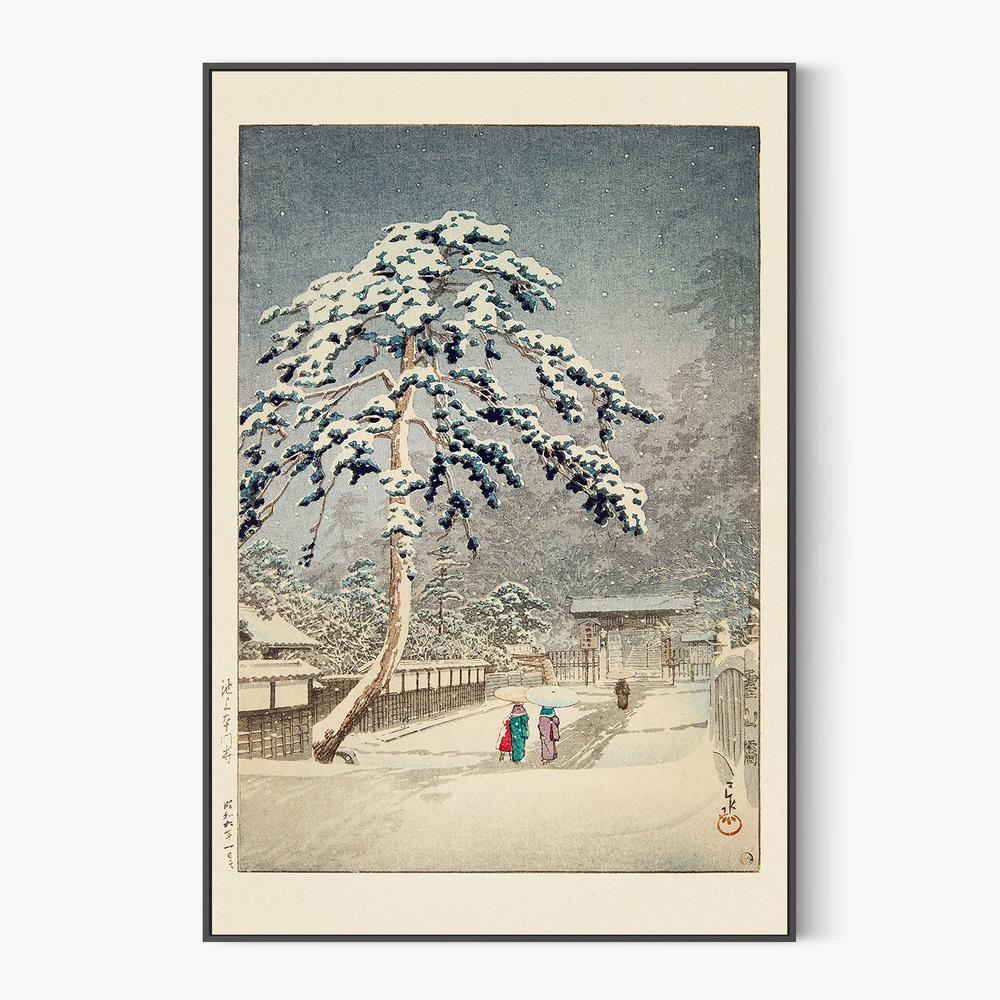 Ikegami Honmonji (honmon Temple Ikegami) 1931-by-Kawase Hasui-wall-art-print-canvas-poster-framed-Gioia
