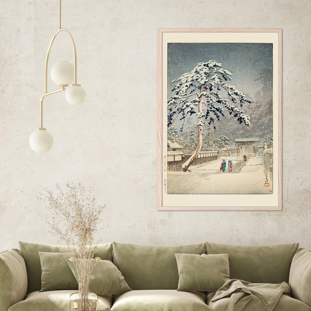Ikegami Honmonji (honmon Temple Ikegami) 1931-by-Kawase Hasui-wall-art-print-canvas-poster-framed-Gioia