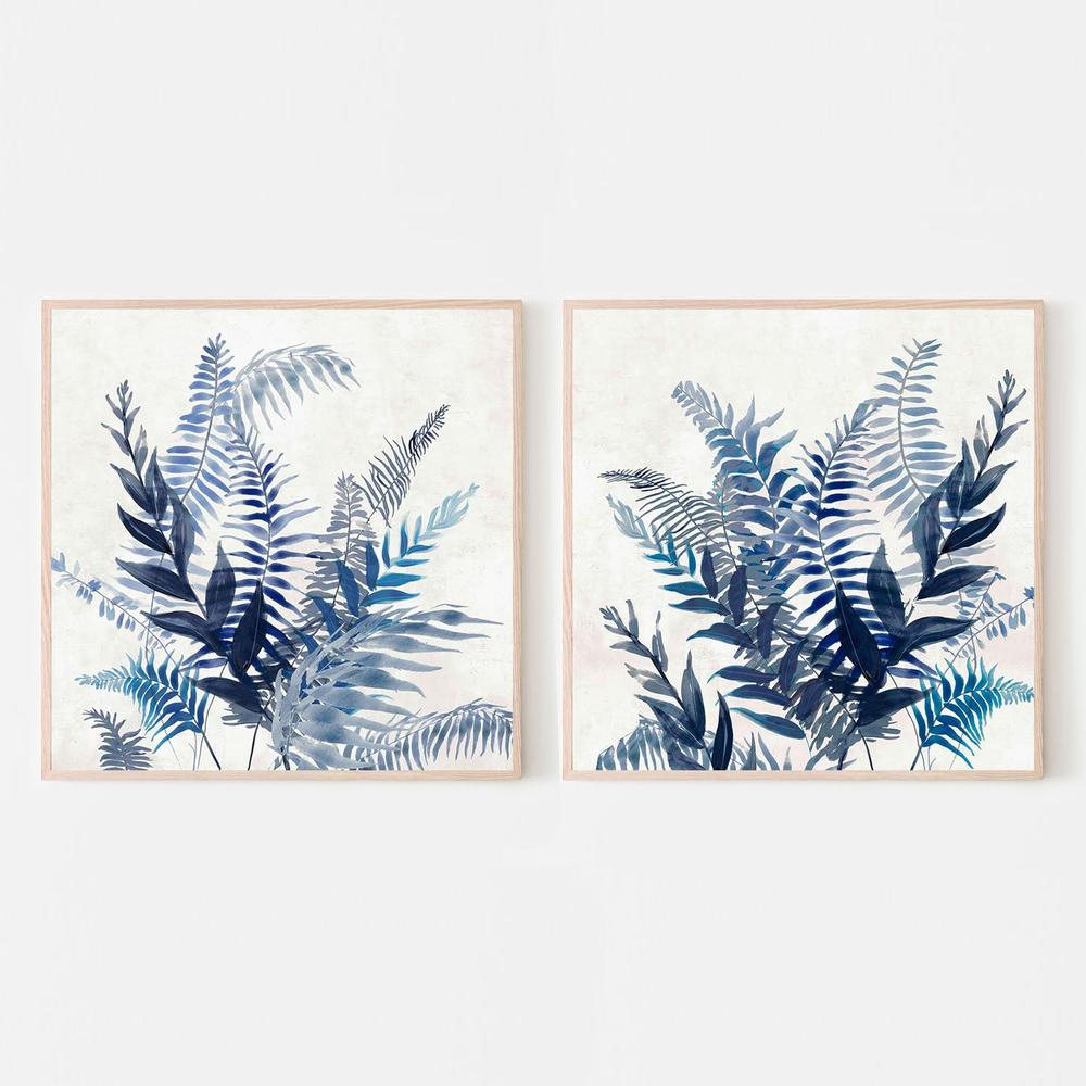 Indigo Canopy, Style A & B, Set Of 2-by-Jacob Q-wall-art-print-canvas-poster-framed-Gioia