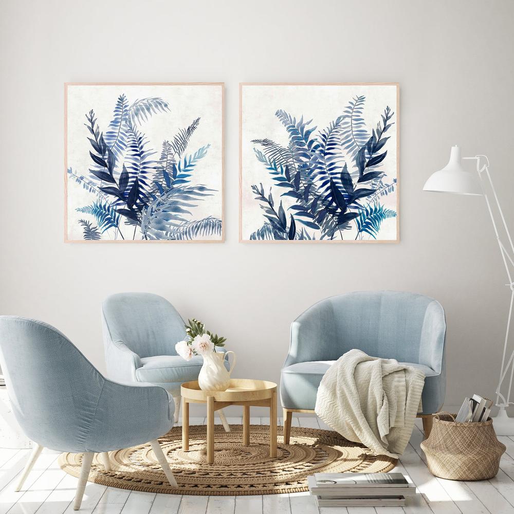 Indigo Canopy, Style A & B, Set Of 2-by-Jacob Q-wall-art-print-canvas-poster-framed-Gioia