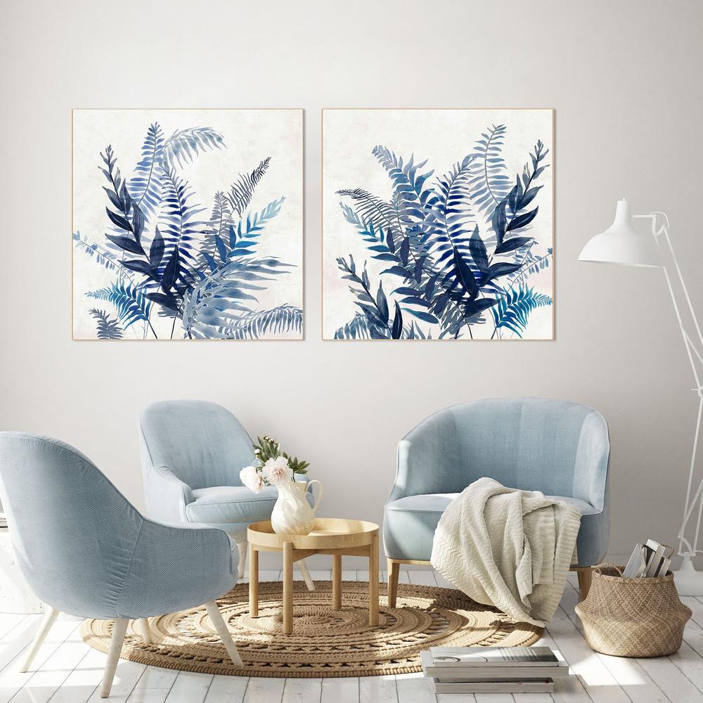 Indigo Canopy, Style A & B, Set Of 2-by-Jacob Q-wall-art-print-canvas-poster-framed-Gioia