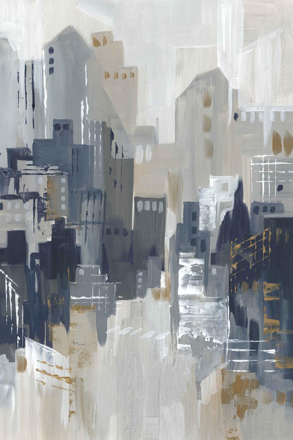 Indigo City, Style A-by-Lera-wall-art-print-canvas-poster-framed-Gioia