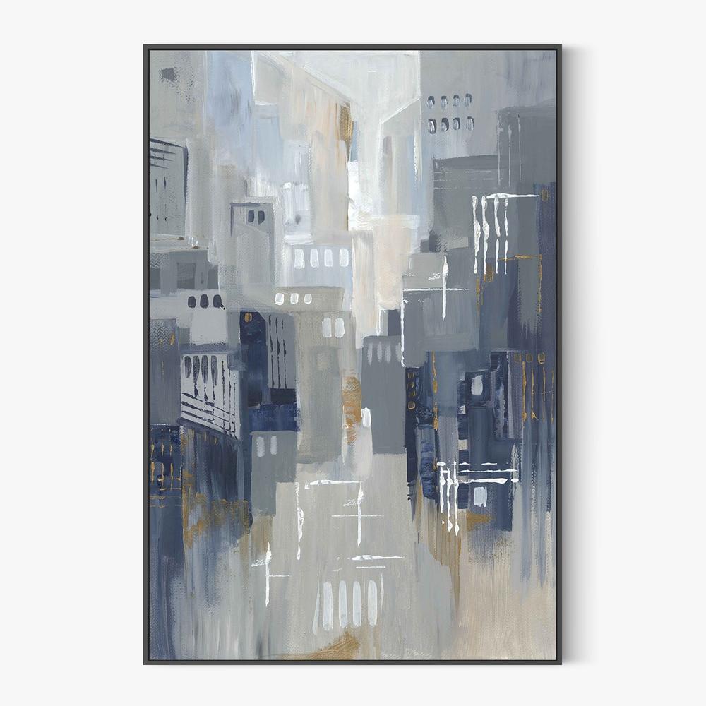 Indigo City, Style B-by-Lera-wall-art-print-canvas-poster-framed-Gioia