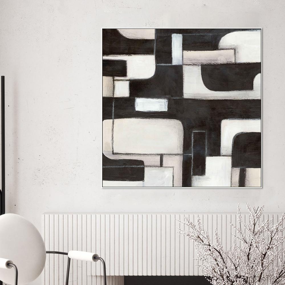 Interwoven Paths in Monochrome, Style A-by-Emma Peal-wall-art-print-canvas-poster-framed-Gioia