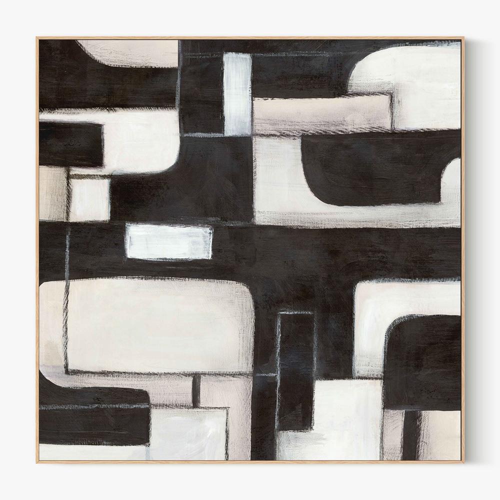 Interwoven Paths in Monochrome, Style A-by-Emma Peal-wall-art-print-canvas-poster-framed-Gioia