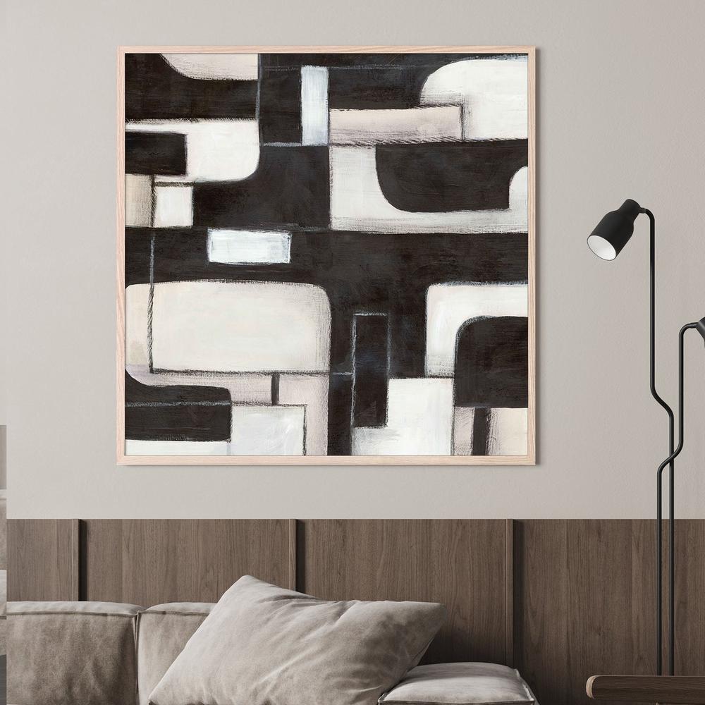 Interwoven Paths in Monochrome, Style A-by-Emma Peal-wall-art-print-canvas-poster-framed-Gioia