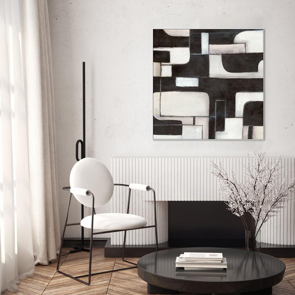 Interwoven Paths in Monochrome, Style A-by-Emma Peal-wall-art-print-canvas-poster-framed-Gioia