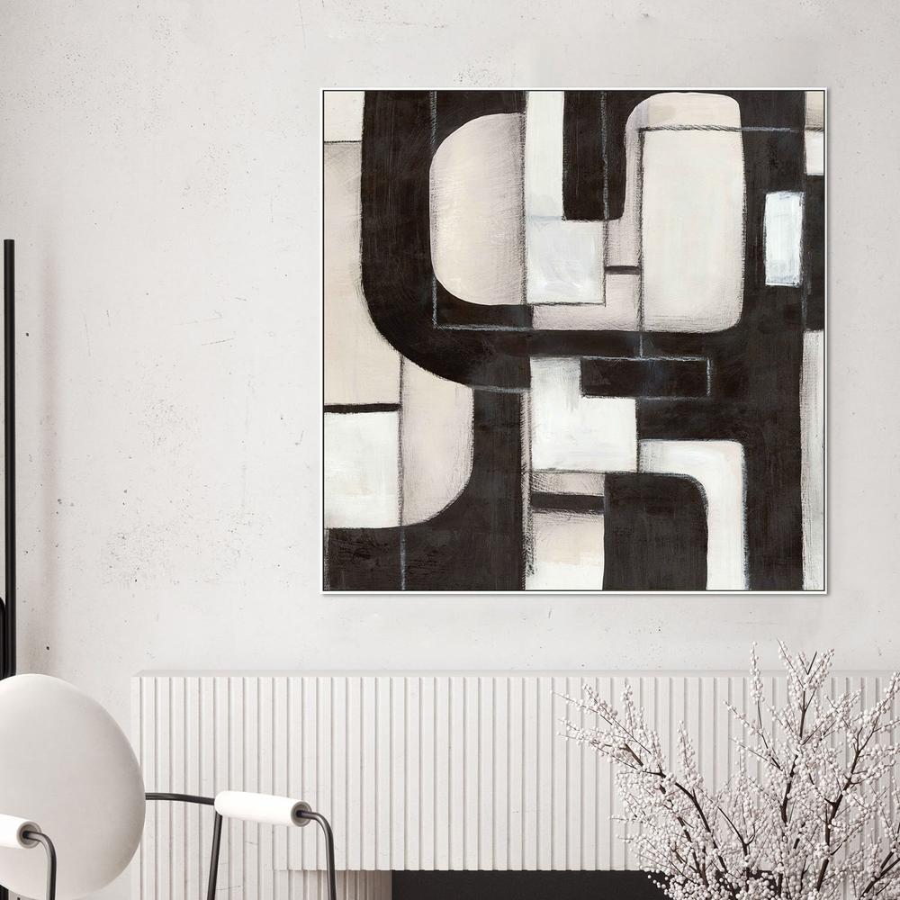 Interwoven Paths in Monochrome, Style B-by-Emma Peal-wall-art-print-canvas-poster-framed-Gioia