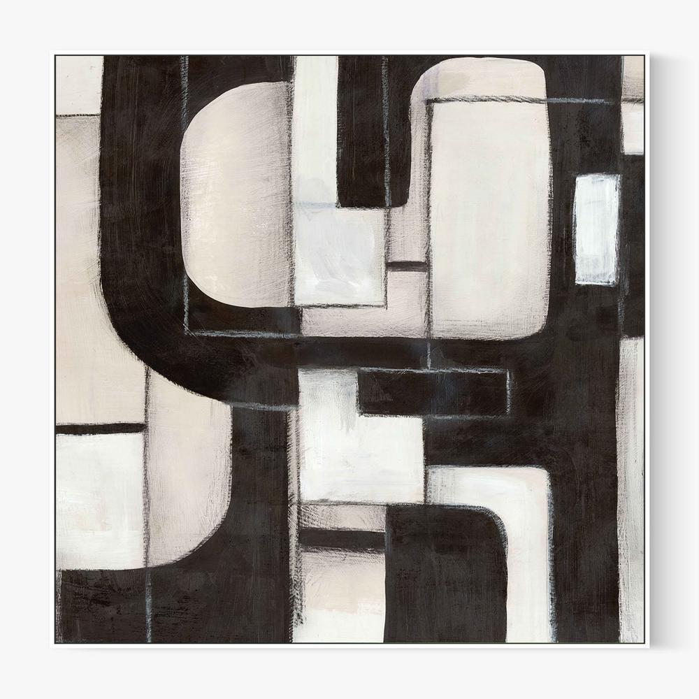 Interwoven Paths in Monochrome, Style B-by-Emma Peal-wall-art-print-canvas-poster-framed-Gioia
