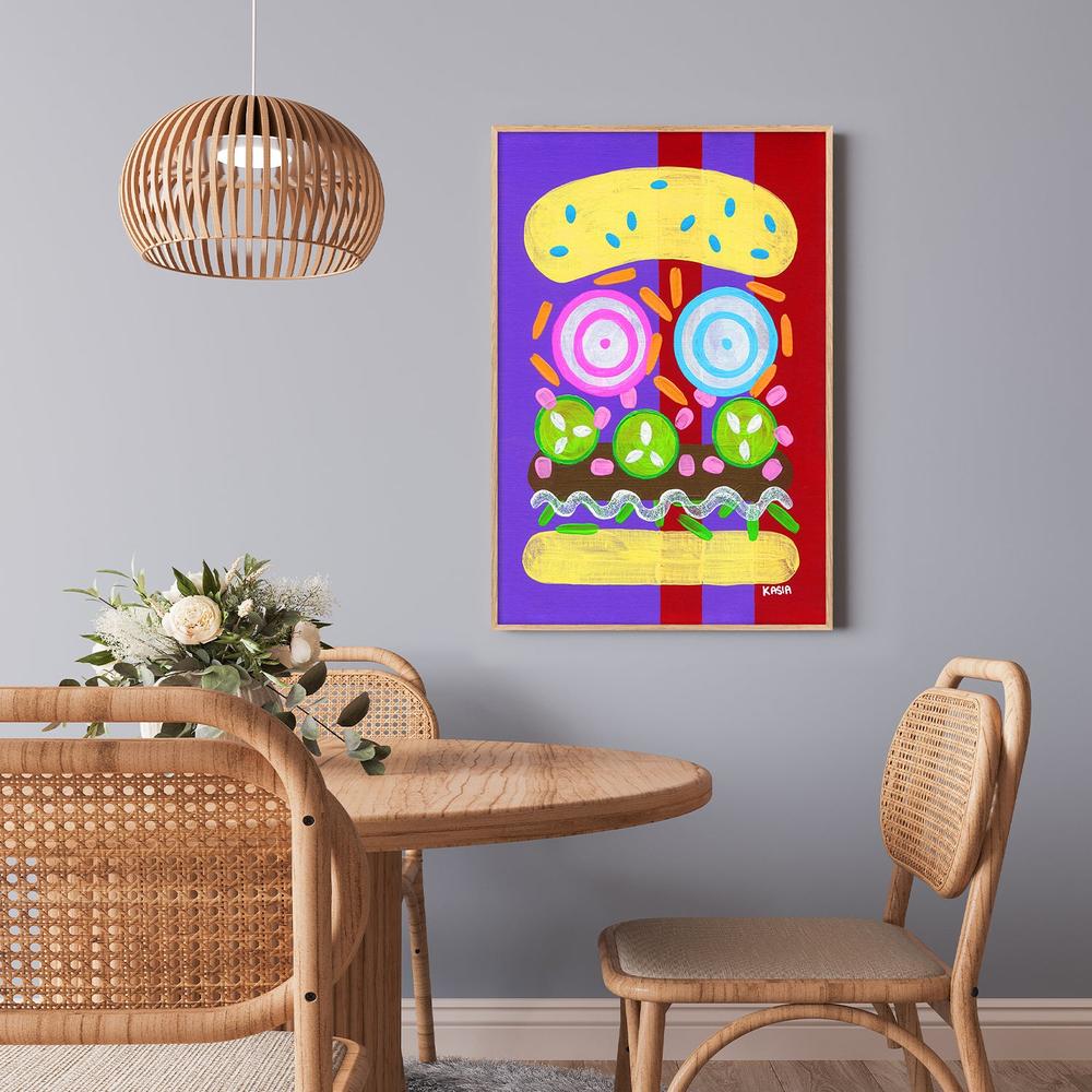 It's Giving Burger-by-Kasia Amanda-wall-art-print-canvas-poster-framed-Gioia