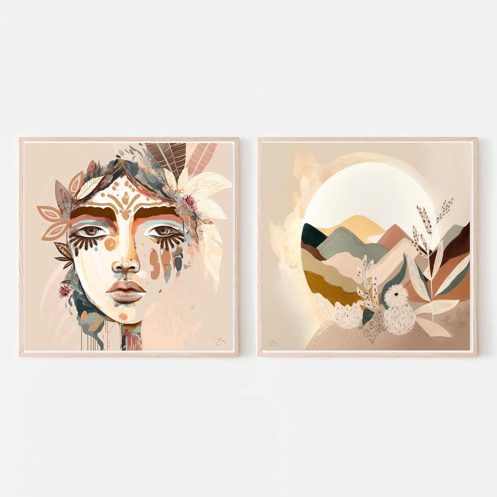 Ivy & Ivy Abstract, Set Of 2-by-Bella Eve-wall-art-print-canvas-poster-framed-Gioia