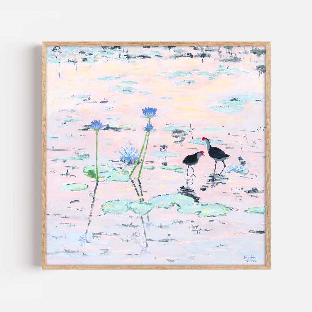 Kakadu Jacana-by-Meredith Howse-wall-art-print-canvas-poster-framed-Gioia