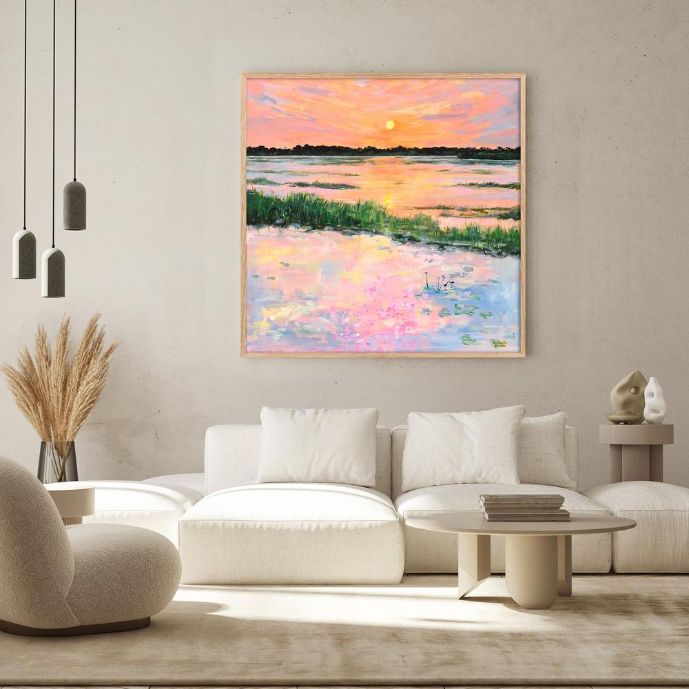 Kakadu Jacana Sunset-by-Meredith Howse-wall-art-print-canvas-poster-framed-Gioia