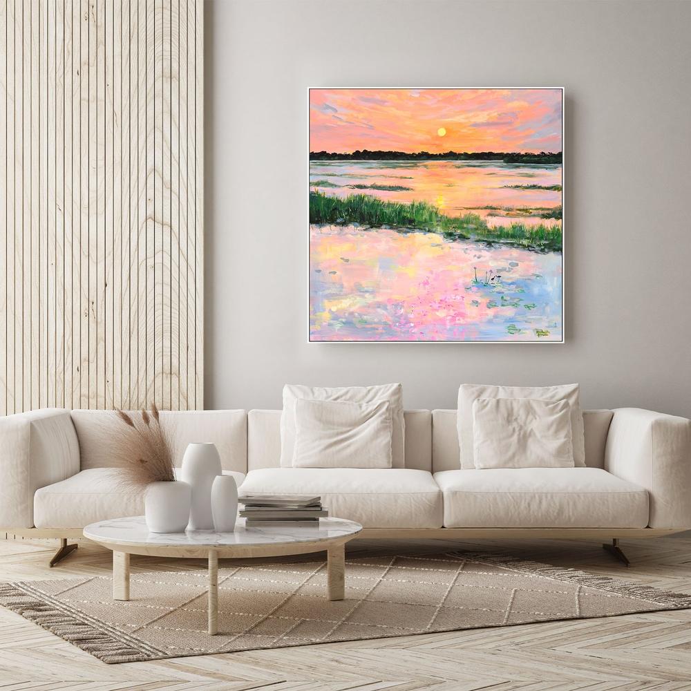 Kakadu Jacana Sunset-by-Meredith Howse-wall-art-print-canvas-poster-framed-Gioia