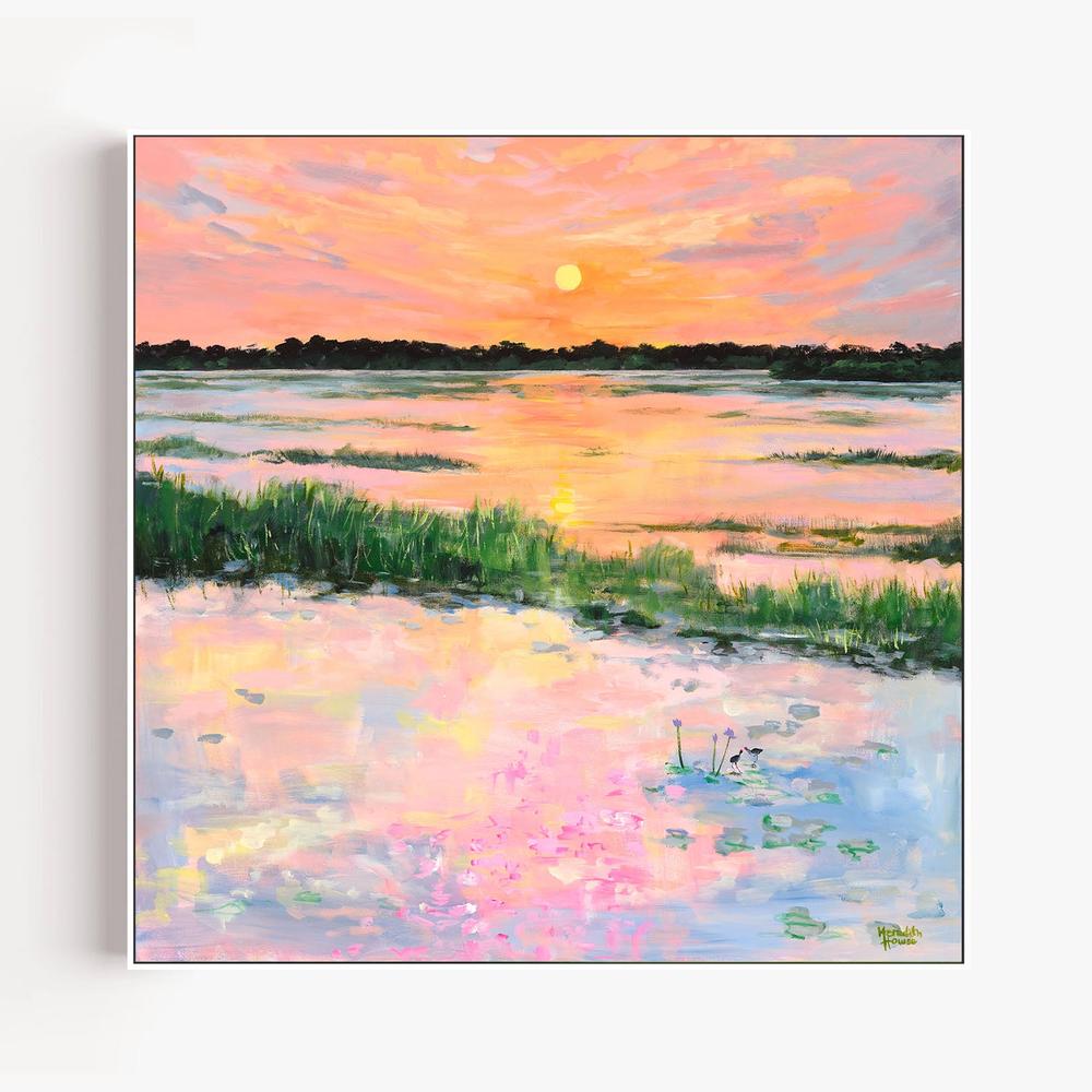 Kakadu Jacana Sunset-by-Meredith Howse-wall-art-print-canvas-poster-framed-Gioia