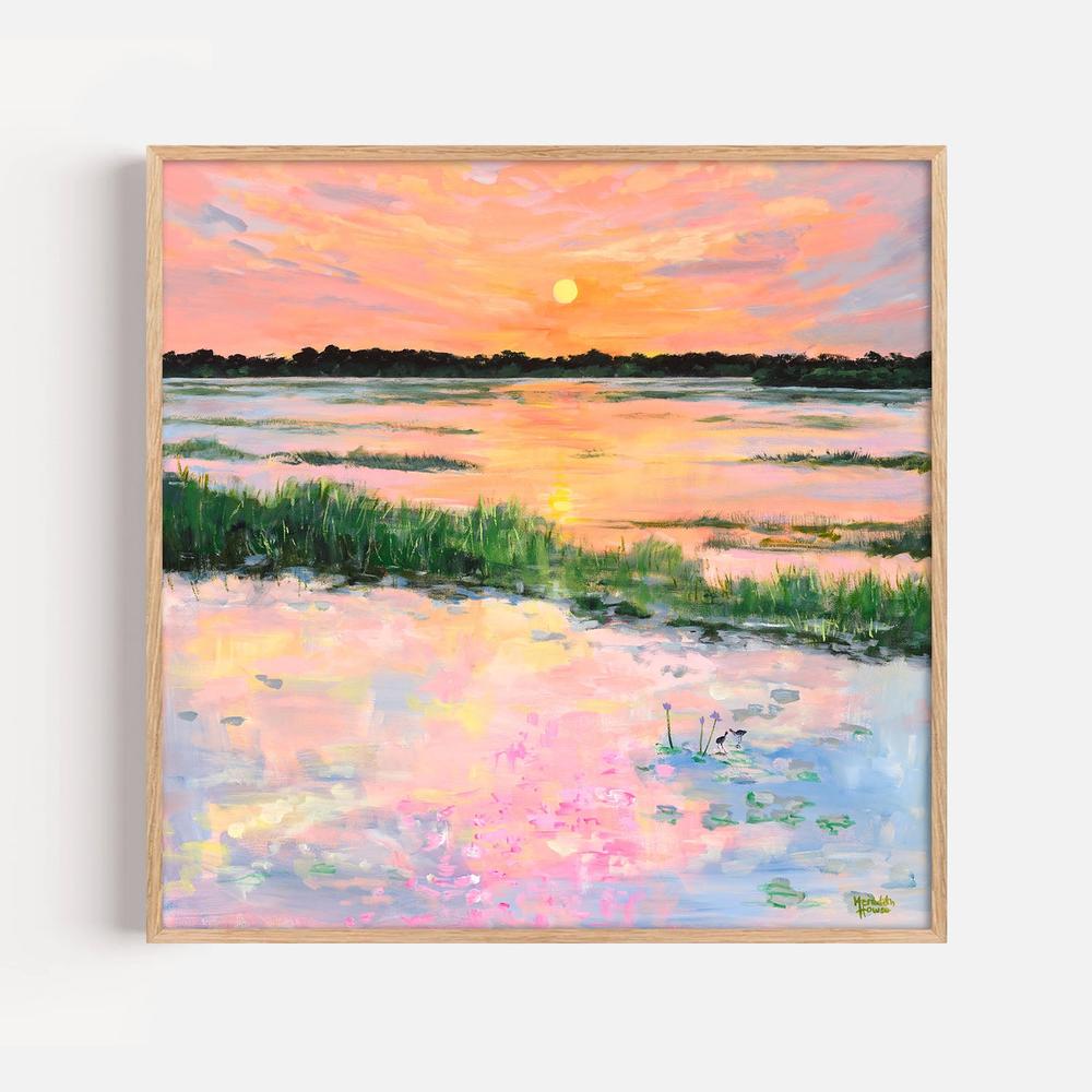 Kakadu Jacana Sunset-by-Meredith Howse-wall-art-print-canvas-poster-framed-Gioia