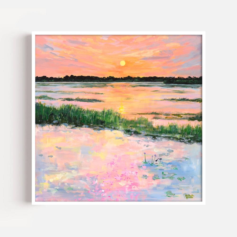 Kakadu Jacana Sunset-by-Meredith Howse-wall-art-print-canvas-poster-framed-Gioia