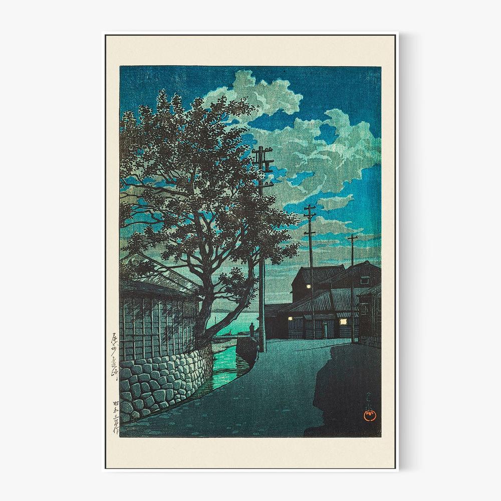 Kamezaki Bishu 1928-by-Kawase Hasui-wall-art-print-canvas-poster-framed-Gioia