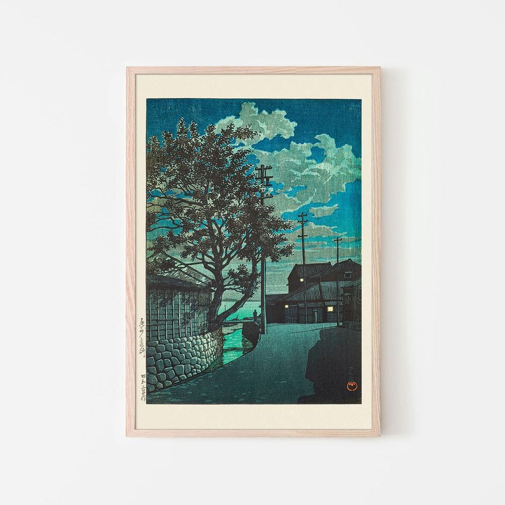 Kamezaki Bishu 1928-by-Kawase Hasui-wall-art-print-canvas-poster-framed-Gioia