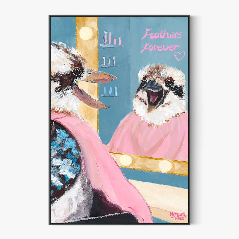 Kookaburra Featherdresser-by-Meredith Howse-wall-art-print-canvas-poster-framed-Gioia