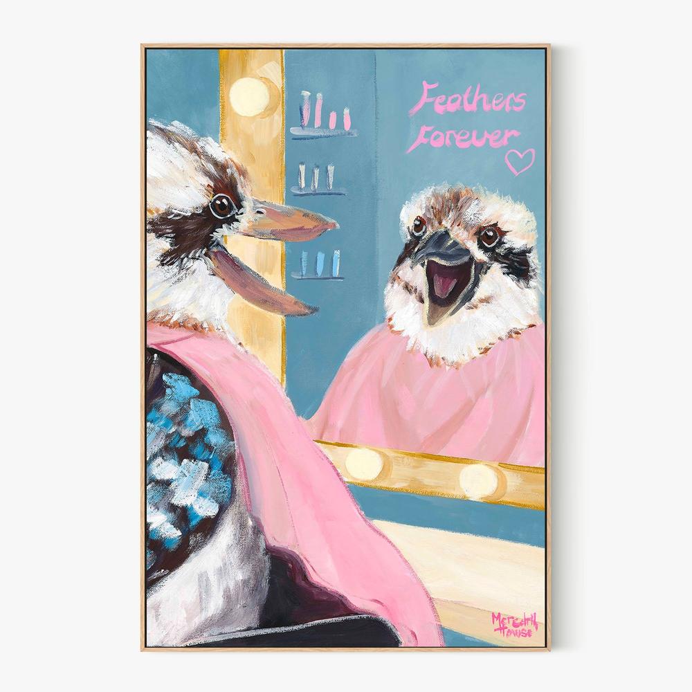 Kookaburra Featherdresser-by-Meredith Howse-wall-art-print-canvas-poster-framed-Gioia