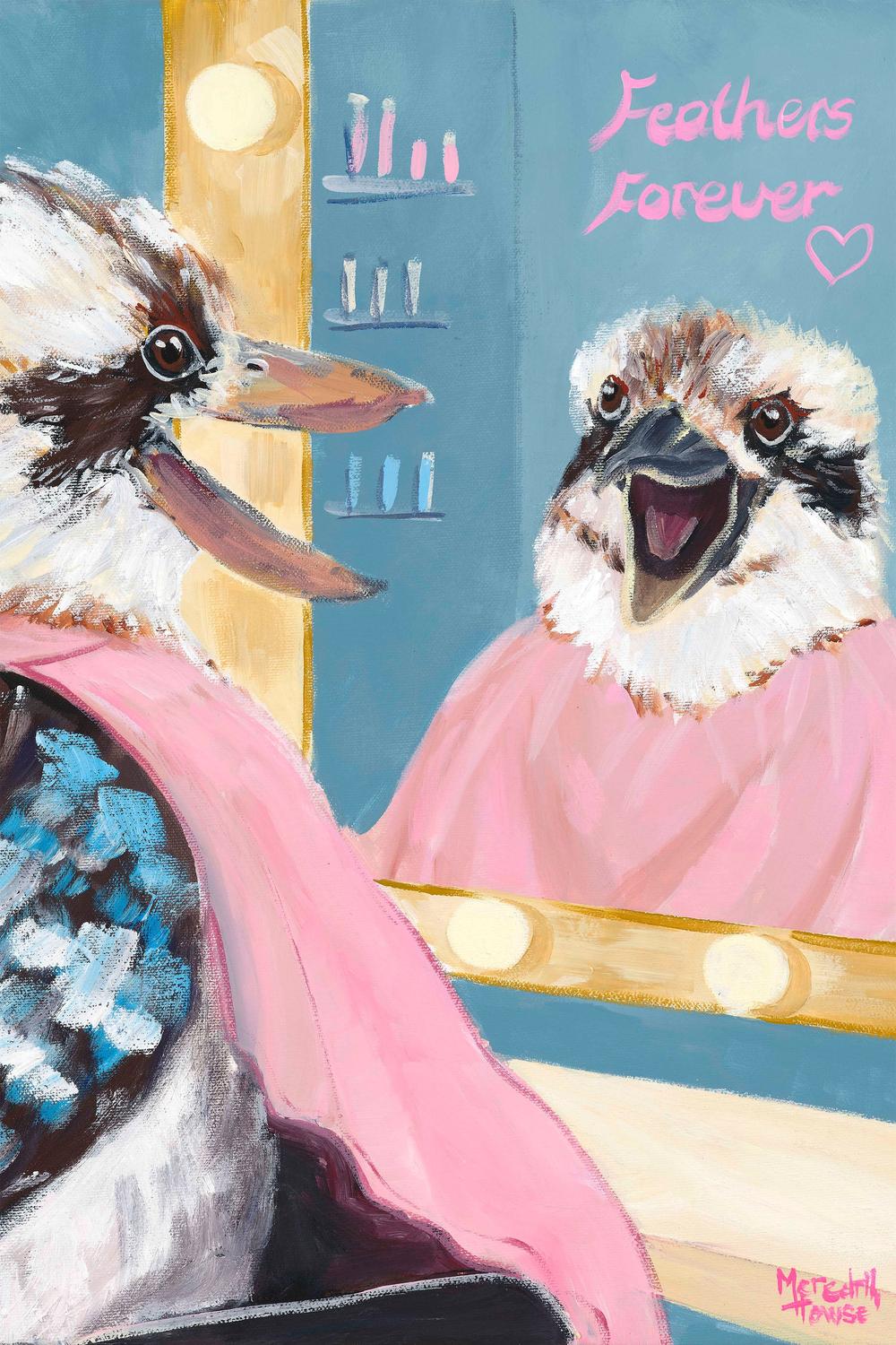 Kookaburra Featherdresser-by-Meredith Howse-wall-art-print-canvas-poster-framed-Gioia