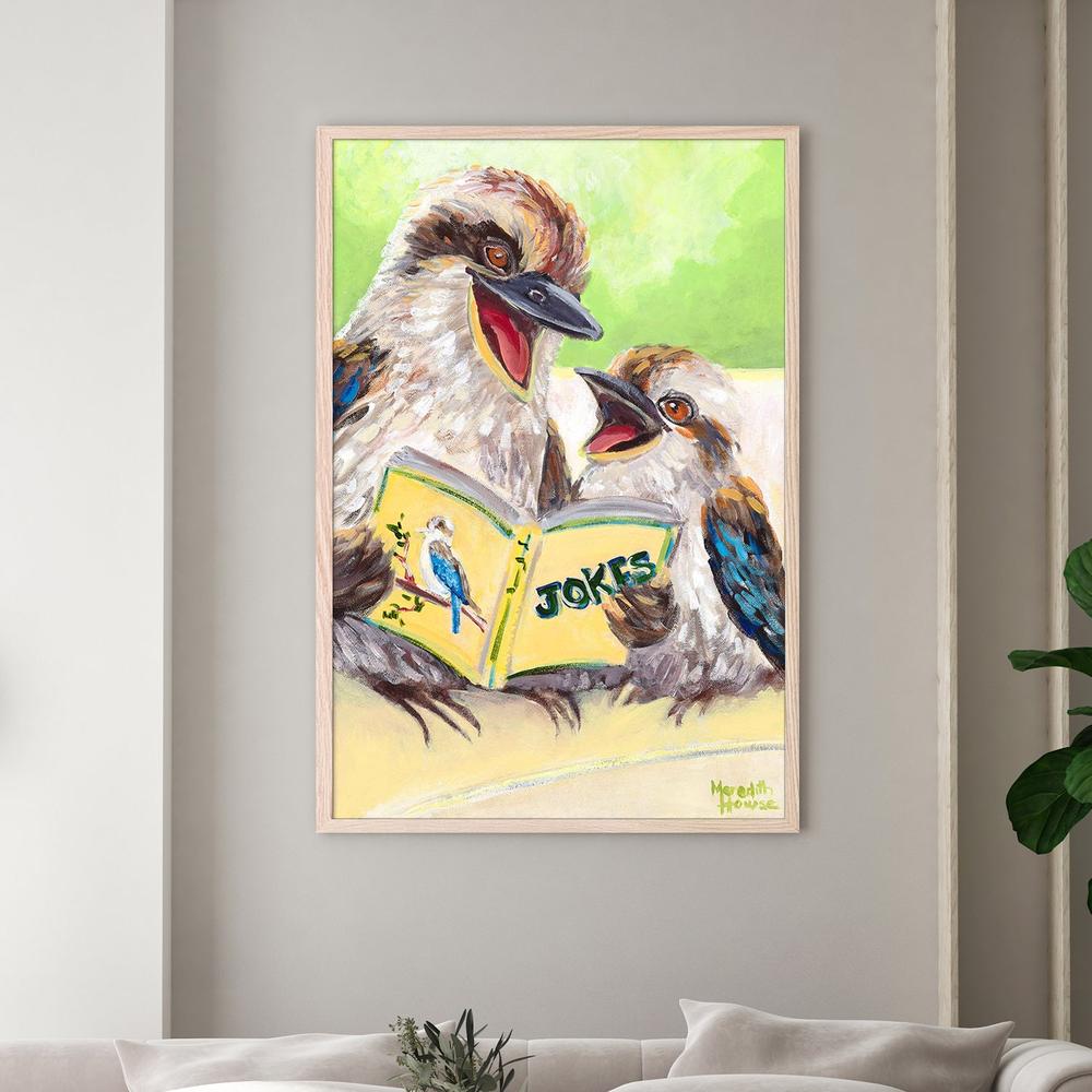 Kookaburra Laugh-by-Meredith Howse-wall-art-print-canvas-poster-framed-Gioia