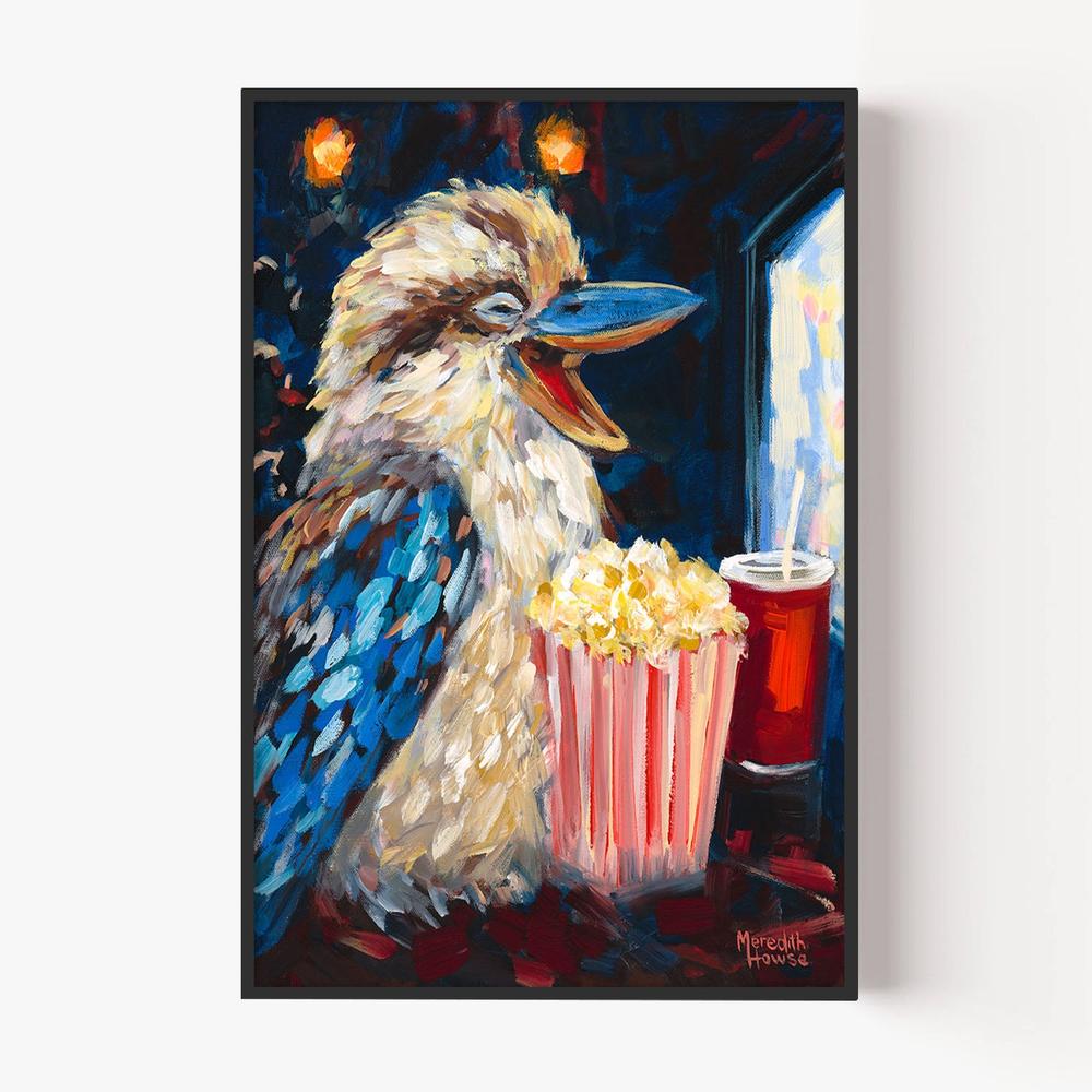 Kookaburra Popcorn-by-Meredith Howse-wall-art-print-canvas-poster-framed-Gioia