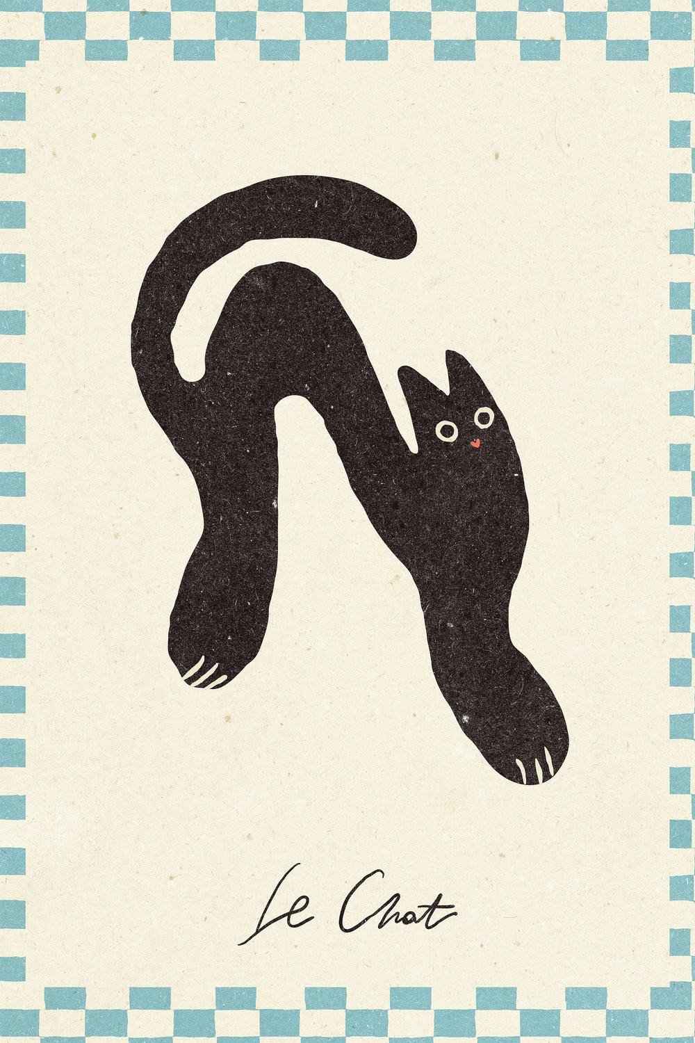 Le Chat-by-NKTN-wall-art-print-canvas-poster-framed-Gioia