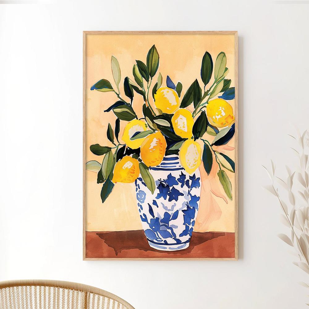 Lemons in Vase-by-Gioia Template-wall-art-print-canvas-poster-framed-Gioia