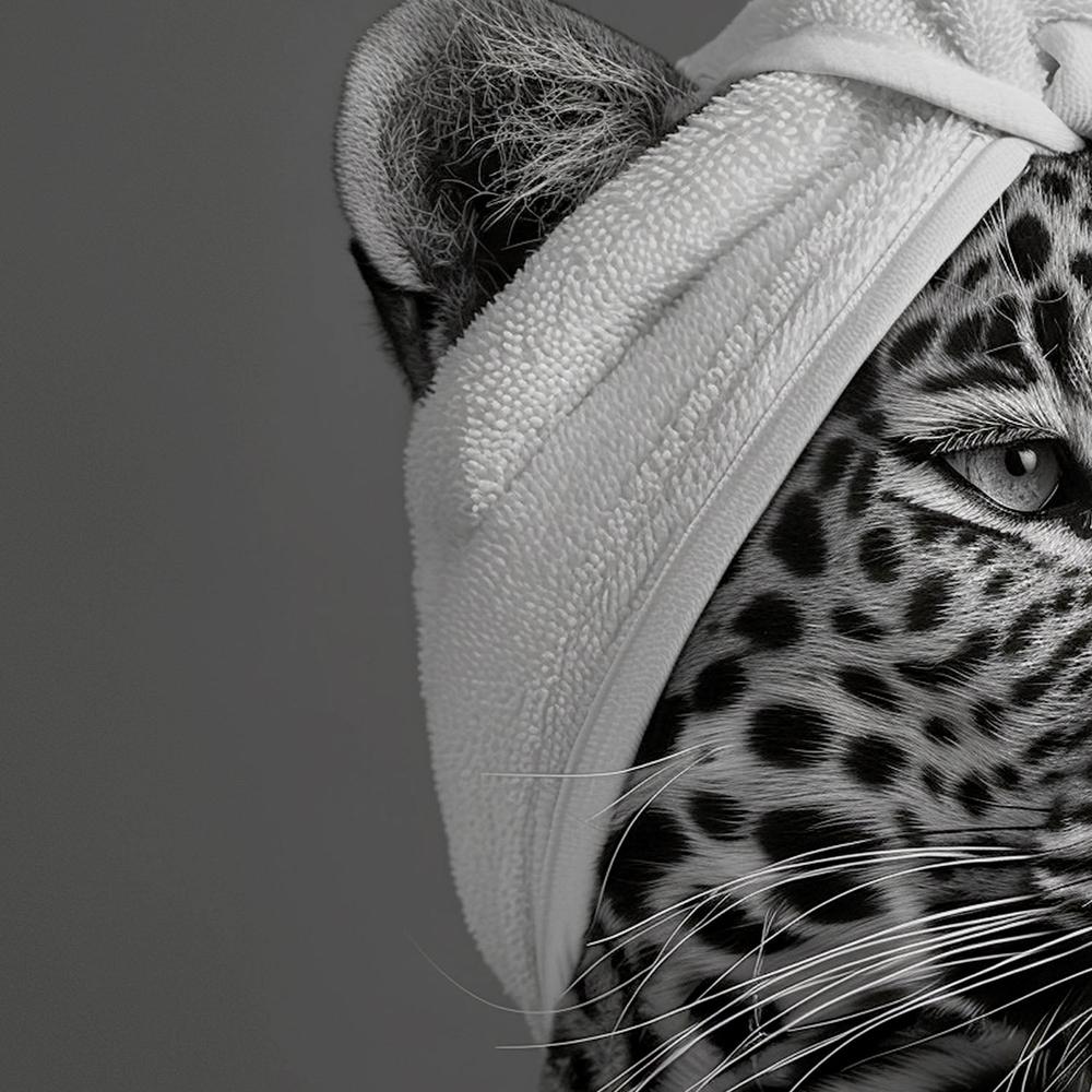 Leopard Spa Day-by-Niky Rahner-wall-art-print-canvas-poster-framed-Gioia
