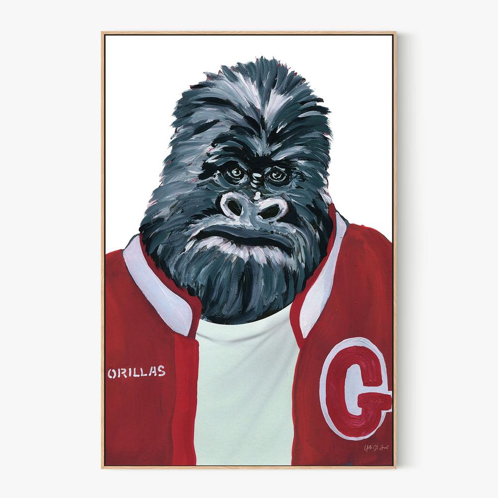 Letterman Gorilla-by-Yvette St. Amant-wall-art-print-canvas-poster-framed-Gioia