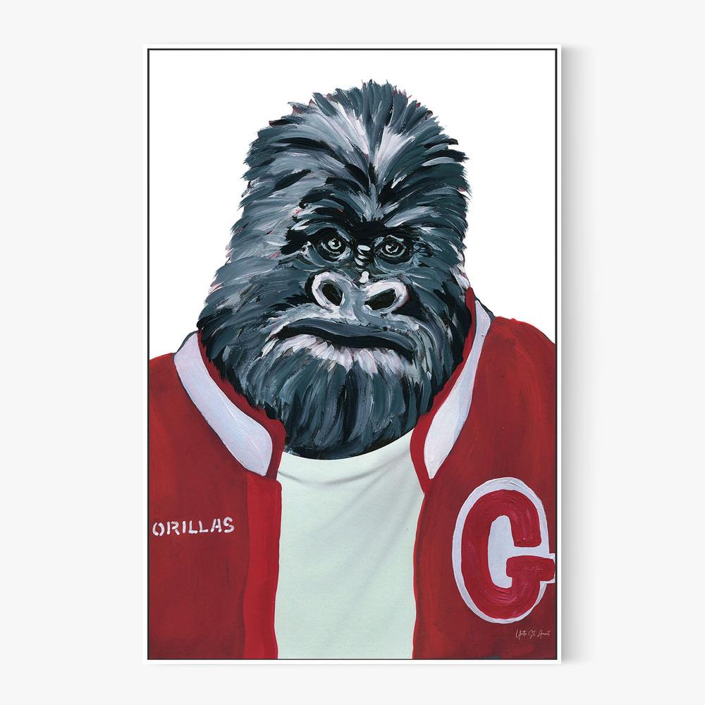 Letterman Gorilla-by-Yvette St. Amant-wall-art-print-canvas-poster-framed-Gioia