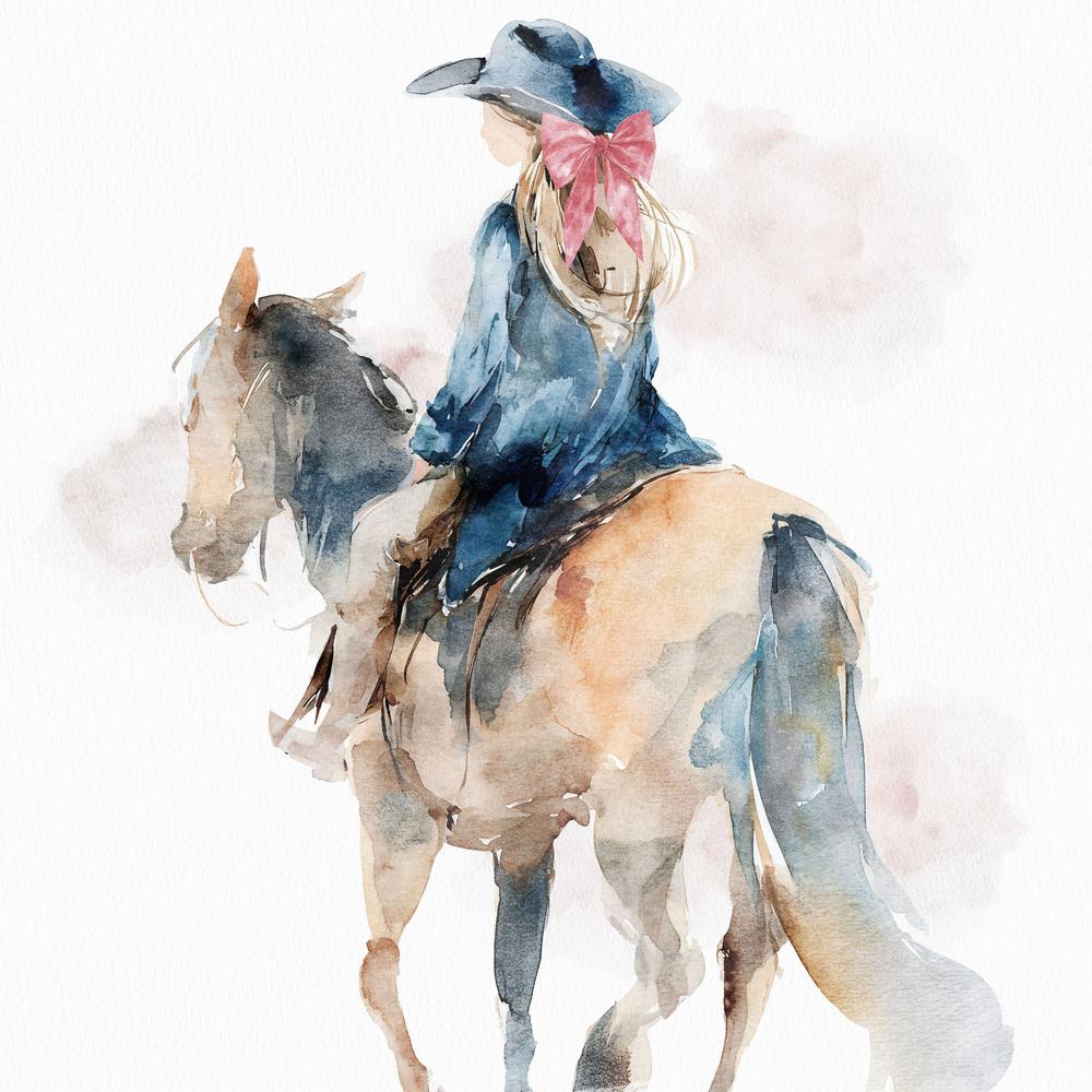 Little Cowgirl-by-Gioia Template-wall-art-print-canvas-poster-framed-Gioia