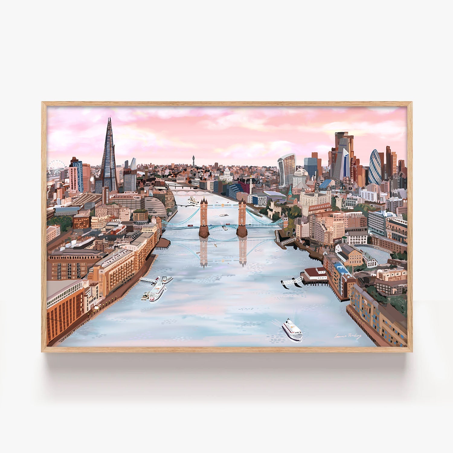 London Glow-by-Emma Forsberg-wall-art-print-canvas-poster-framed-Gioia